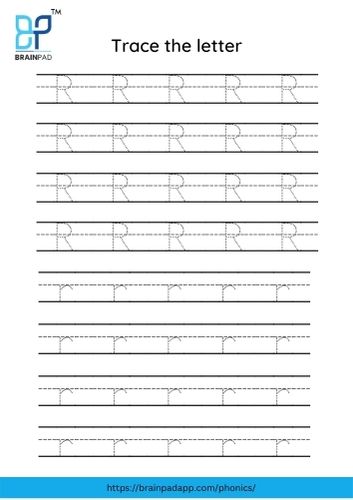 trace the capital and small letter r