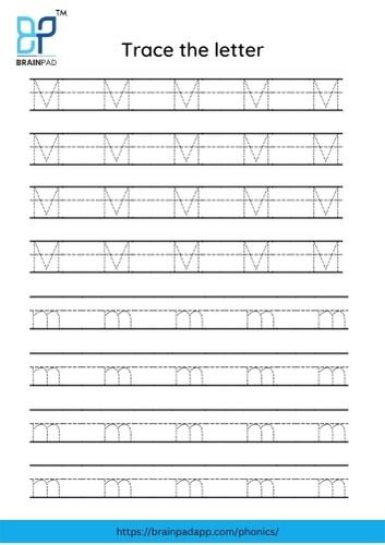 trace the capital and small letter m