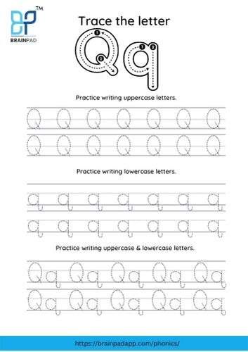 trace the capital and small letter q